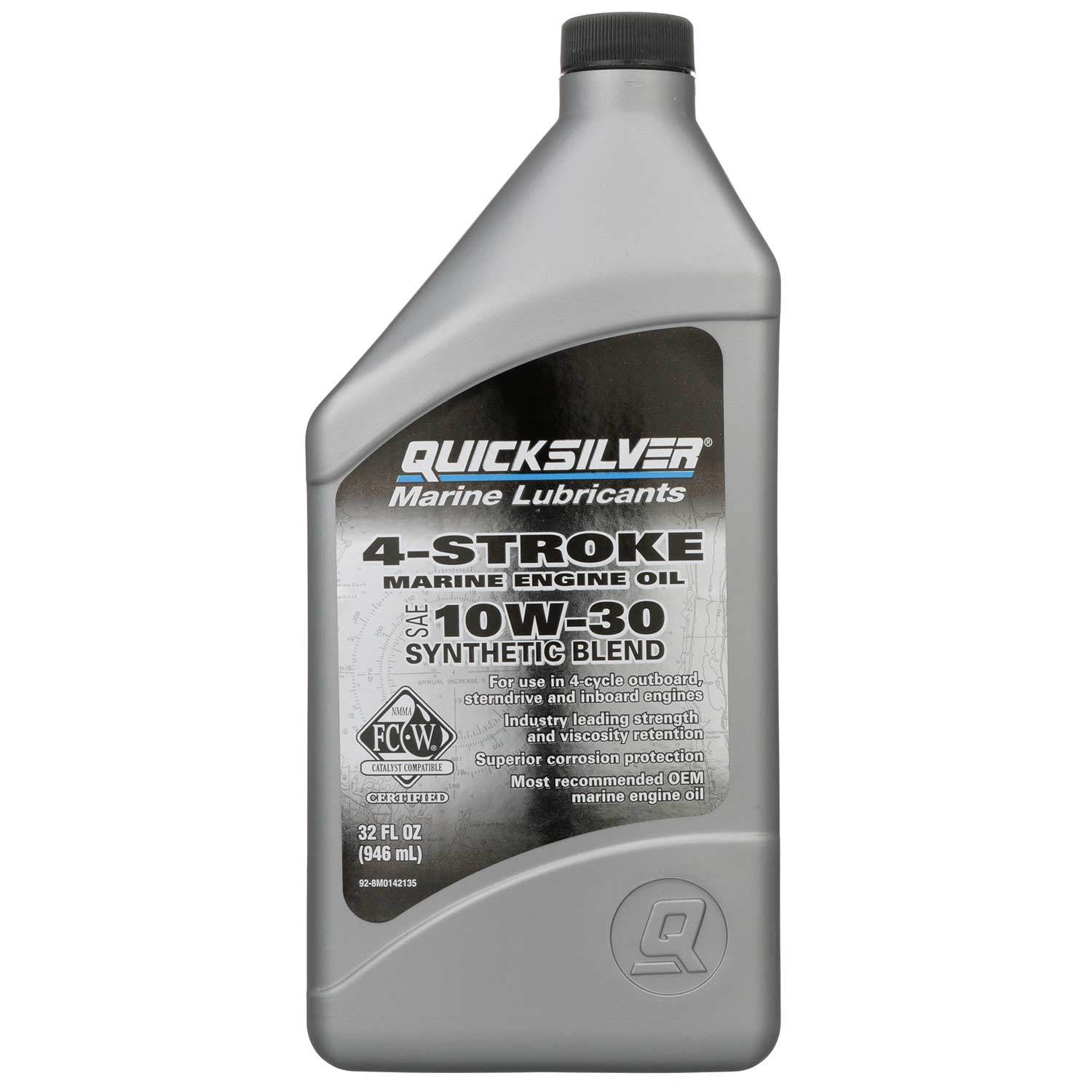 QUICKSILVER 10W30 Synthetic Blend 4Stroke Outboard Oil, Quart West Marine