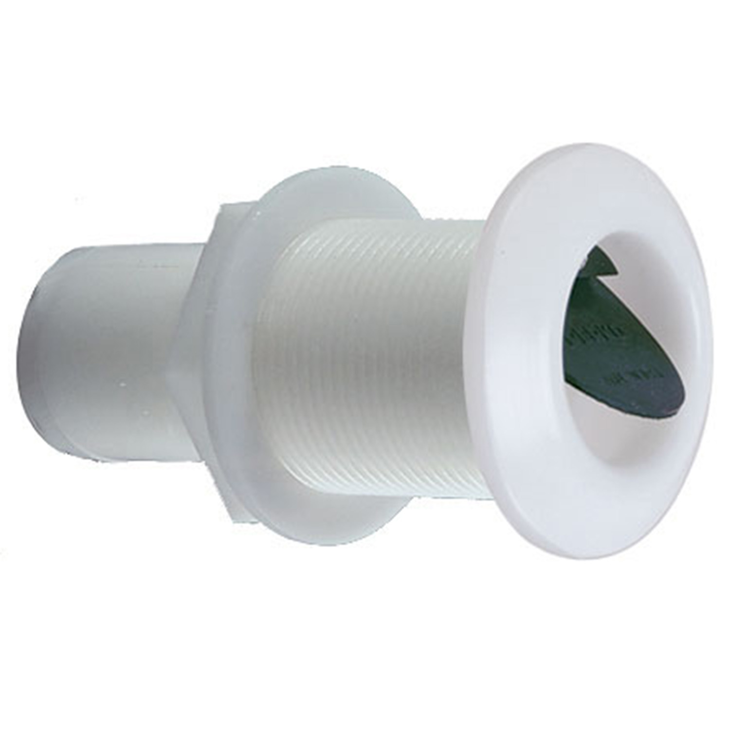 thumbnail image 2 of Perko 0343DP Adjustable Thru-Hull Scupper – Fits Hull Thickness 2” To 4-3/4”, 1-11/32” ID, White Polymer With Black Flapper 2 of 12
