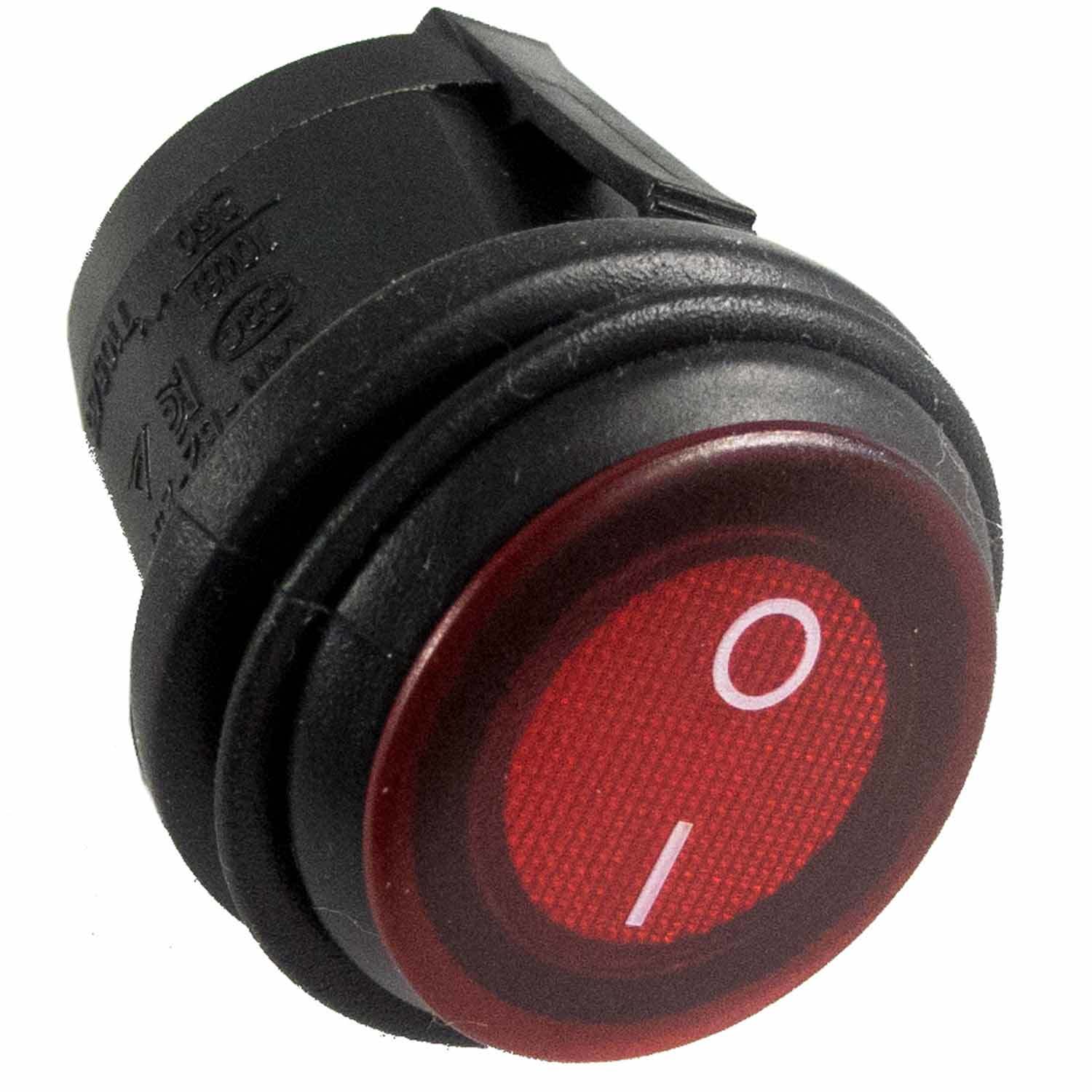Waterproof Mini Rocker MARINE SPORT LIGHTING Waterproof Mini Rocker Switch, Red