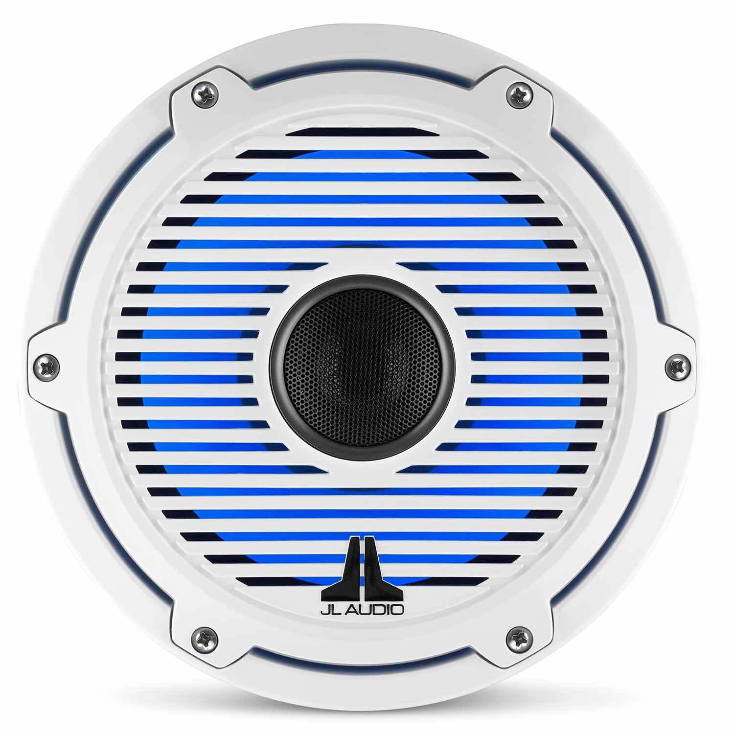 JL AUDIO M6880XCGwGwi 8.8" Marine Coaxial Speakers, White Classic Grilles with RGB LED