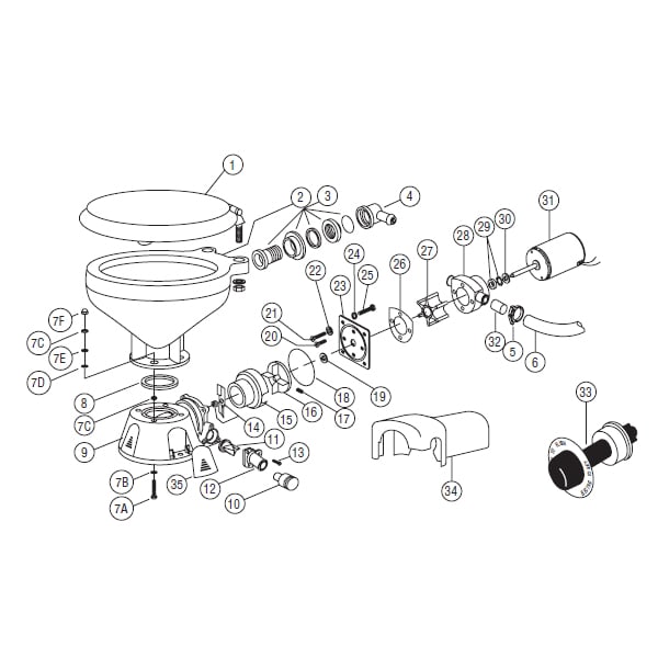 JABSCO 37010 Toilet Repair Kit West Marine