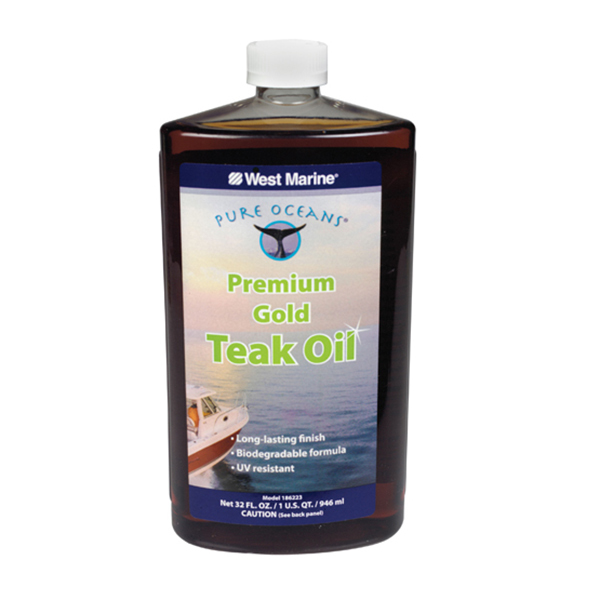 West Marine Premium Golden Teak Oil, Quart