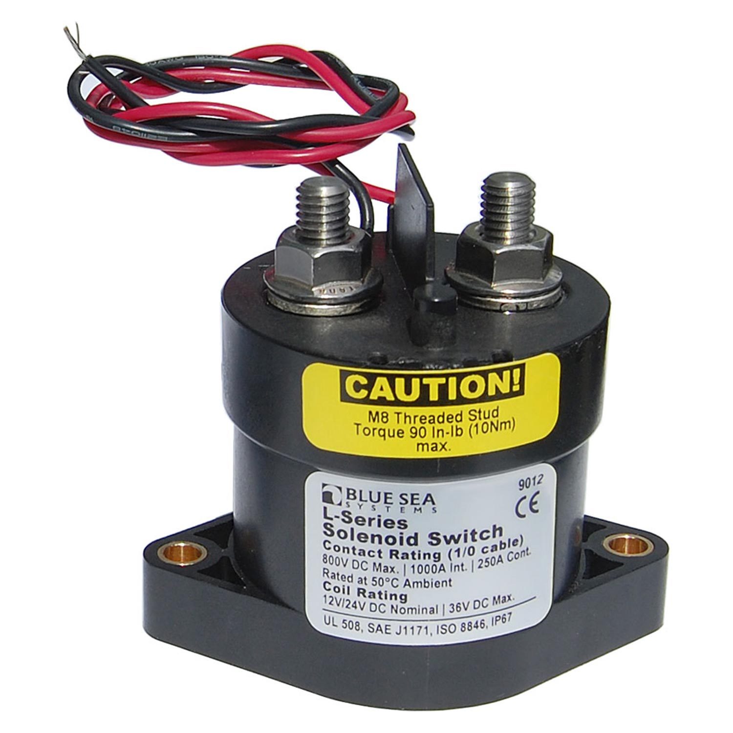BLUE SEA SYSTEMS 12/24V DC L-Series Solenoid Switch with
