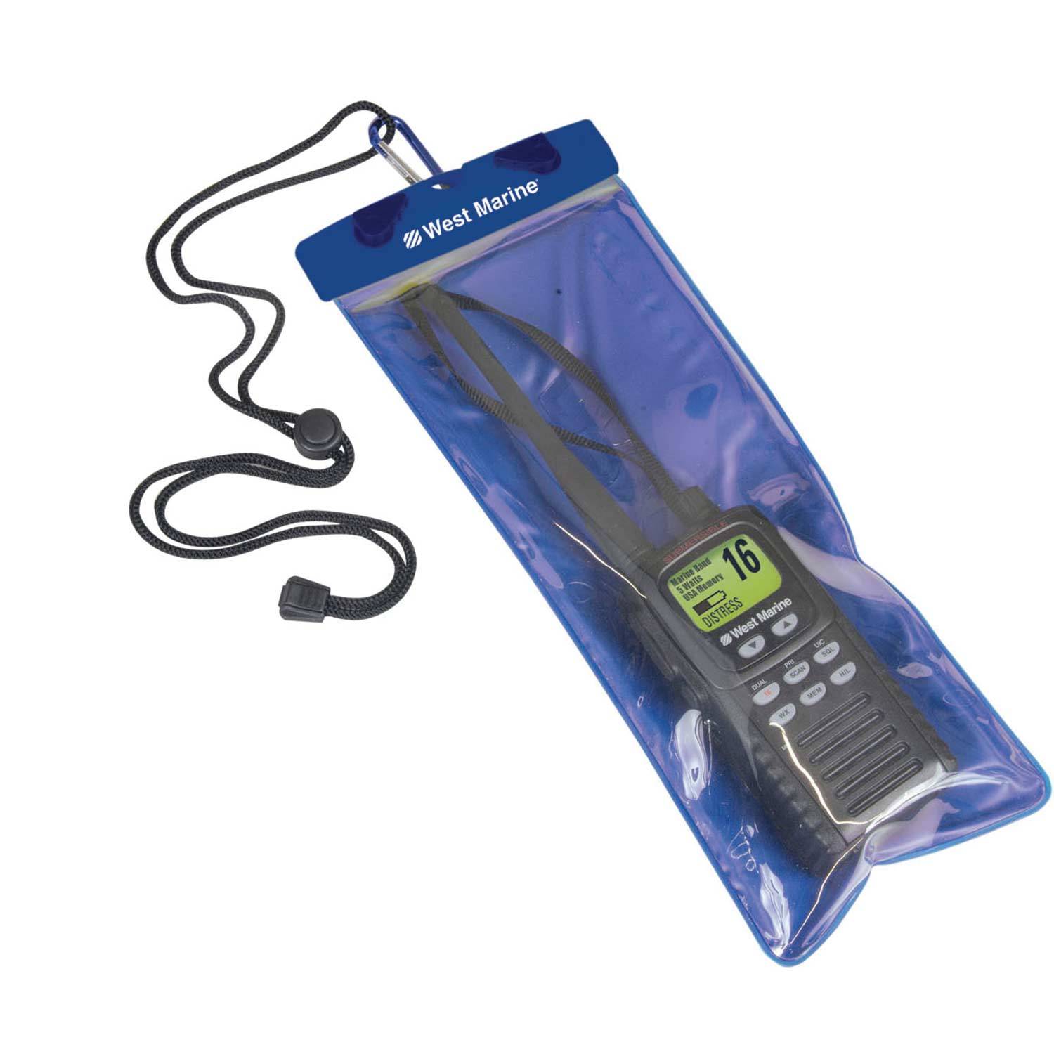 WEST MARINE Dry Pak for Medium VHF, 5"W x 12"L, 9" Max. Circumference