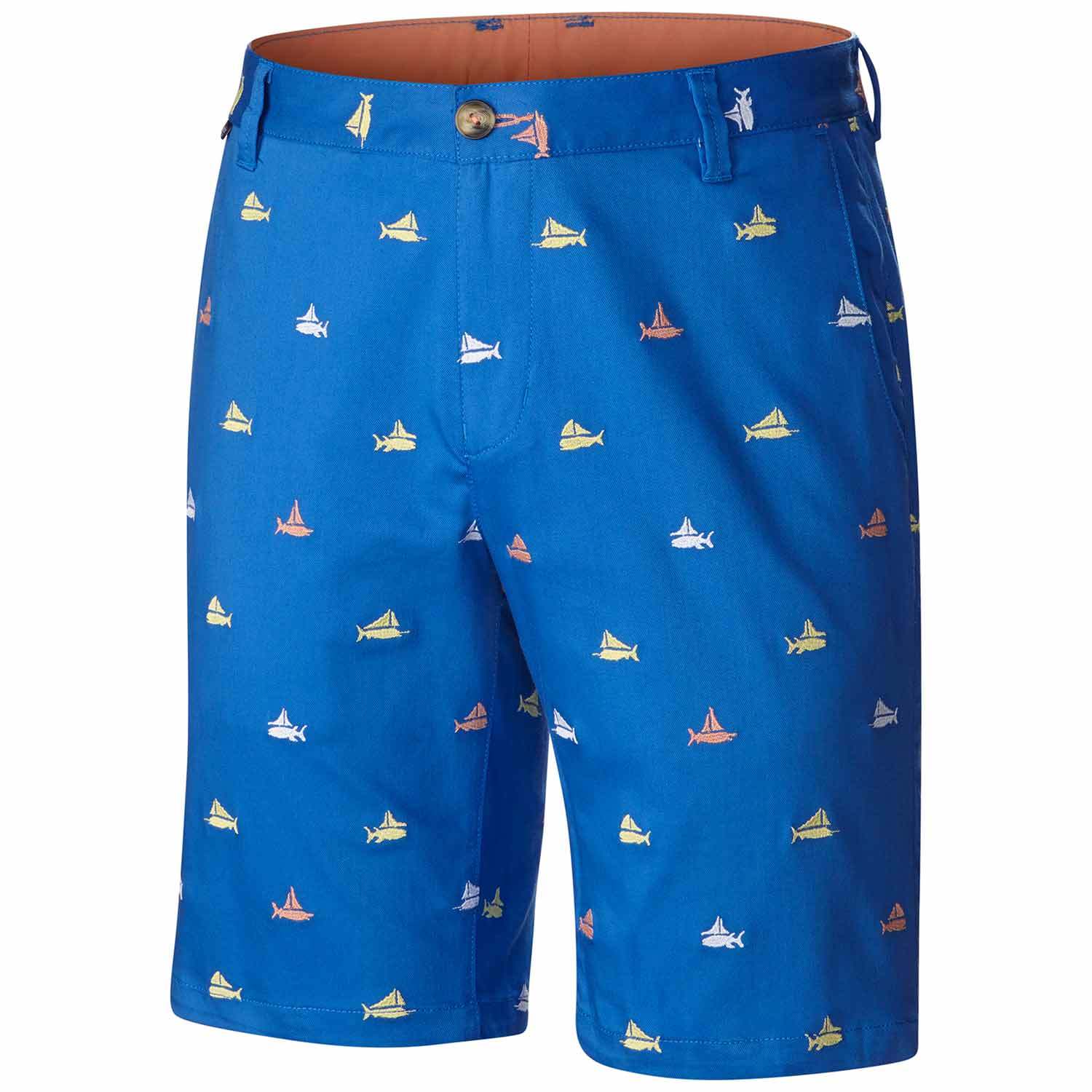 Columbia Men's Super Harborside Chino Short | Sailfish Print, Cotton Stretch, Regular Fit - View #9