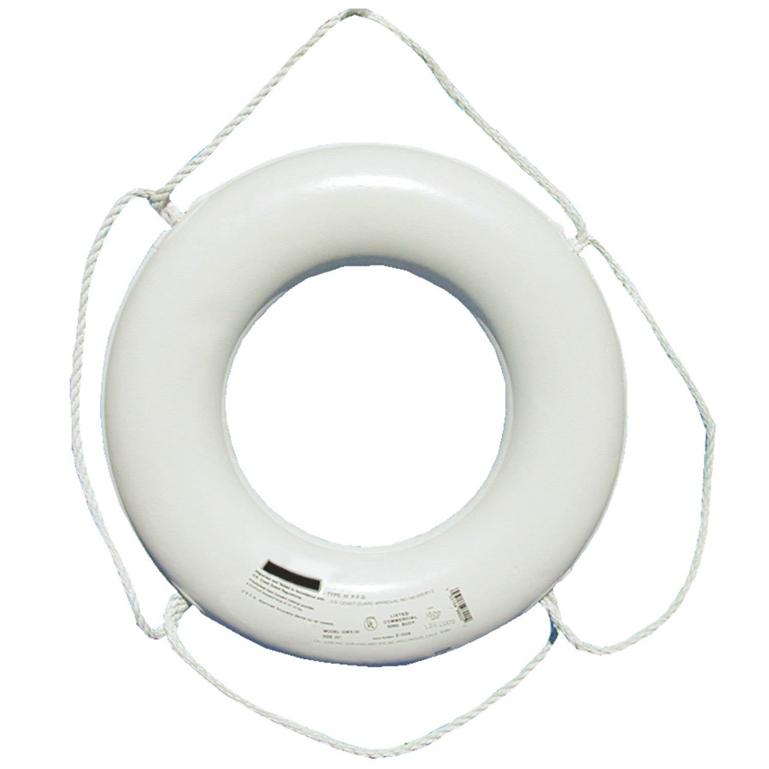 JIM BUOY 30" Dia. Type IV Ring Buoy White West Marine