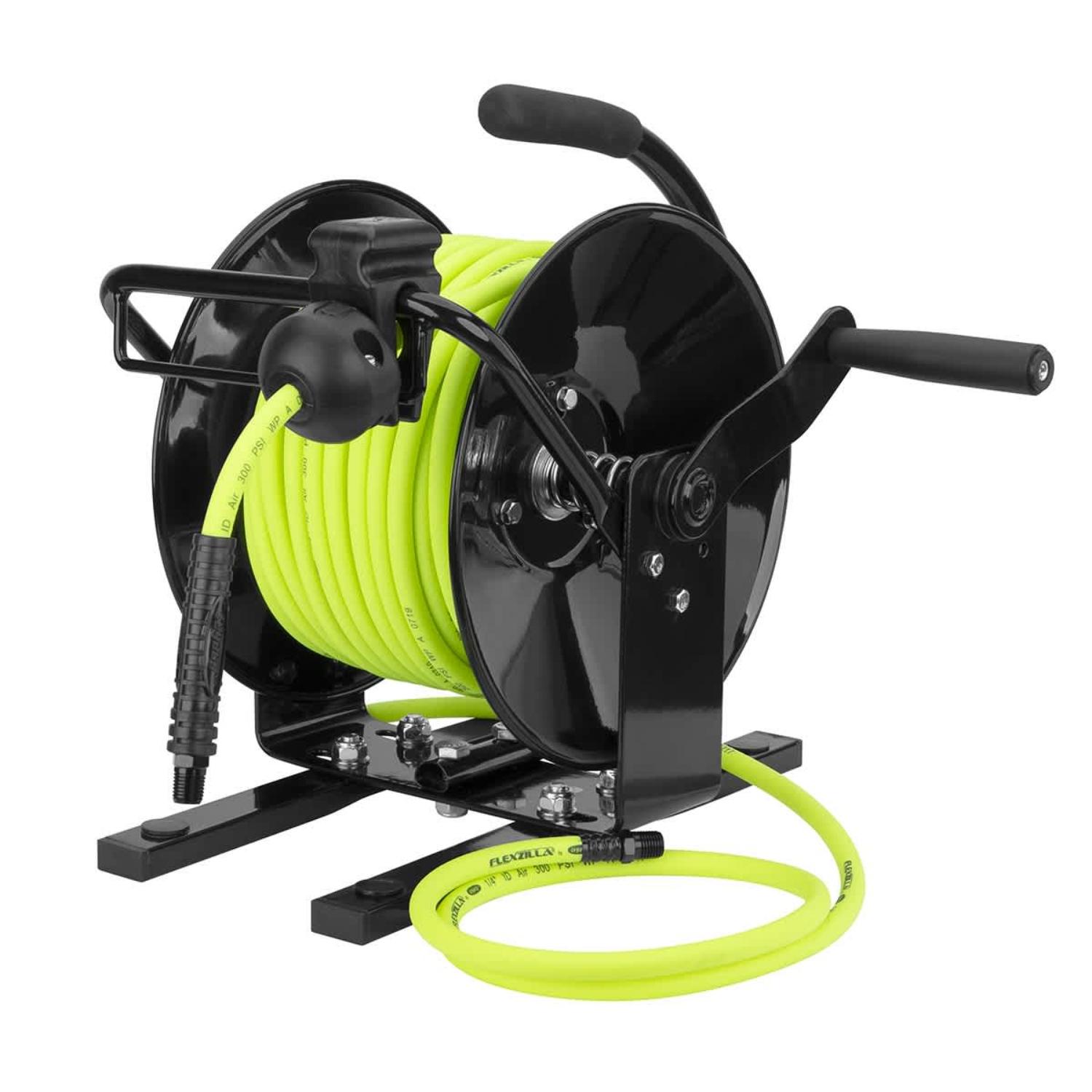 FLEXZILLA Flexzilla Manual Air Hose Reel Open Face Portable 1/4