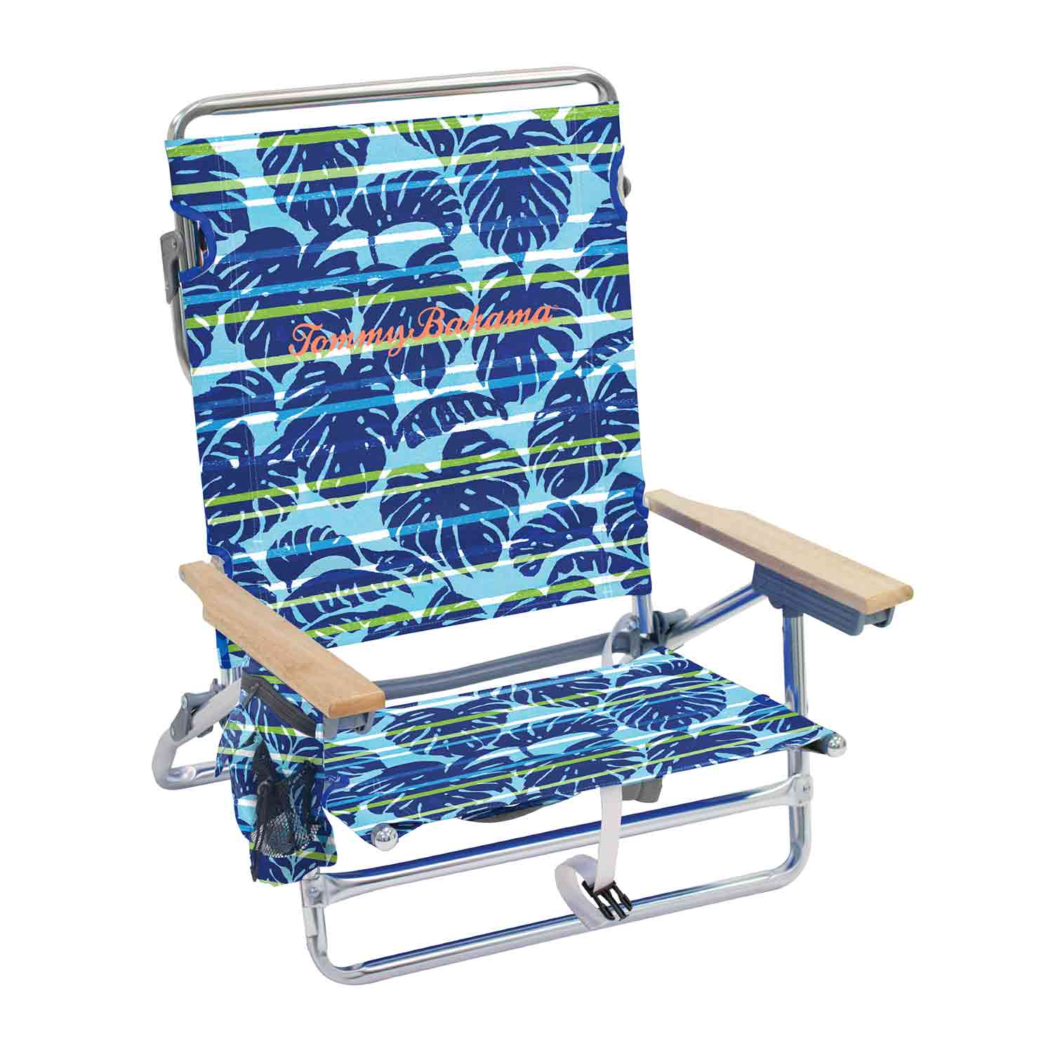 5-Position Aluminum Lay Flat Tall Beach Chair, Compact Portable Backpack Beach Chair For Adults With Cooler Pouch, Storage Pouch, Towel Bar, Cup - View #8