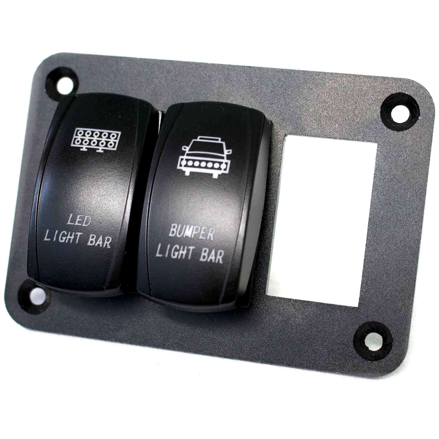 MARINE SPORT LIGHTING Rocker Switch Panel, 3 Hole