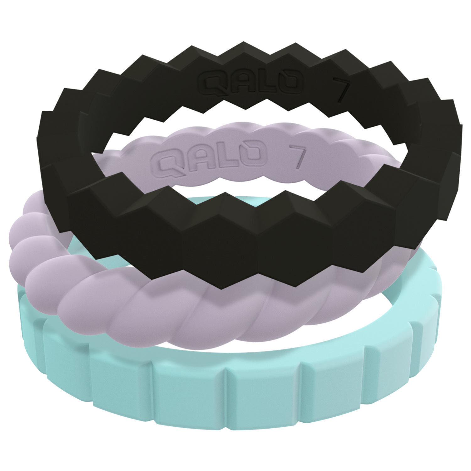 QALO Women's Melody Stackable Silicon Ring Set West Marine