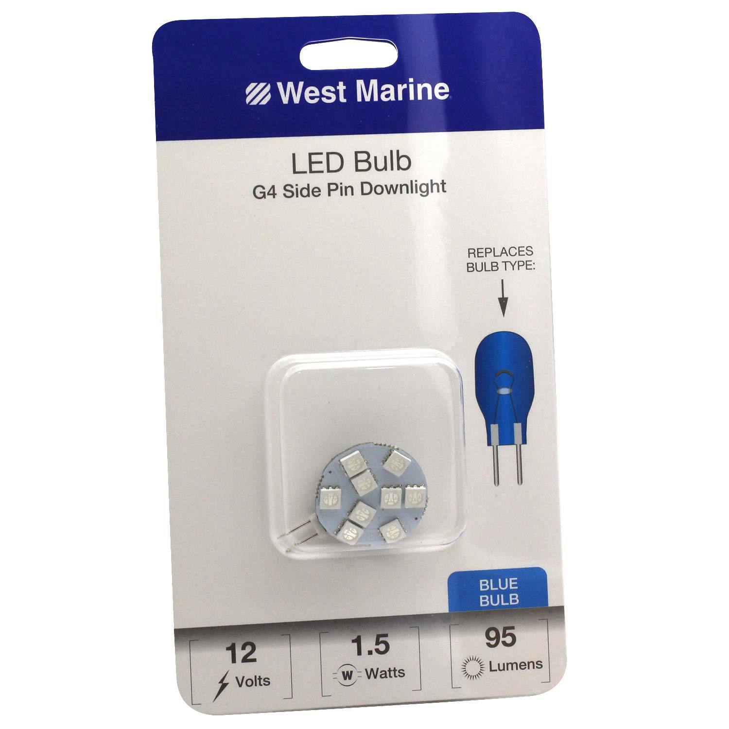stil håndvask Bliv oppe G4 Side Pin Downlight LED Bulb, Blue | West Marine