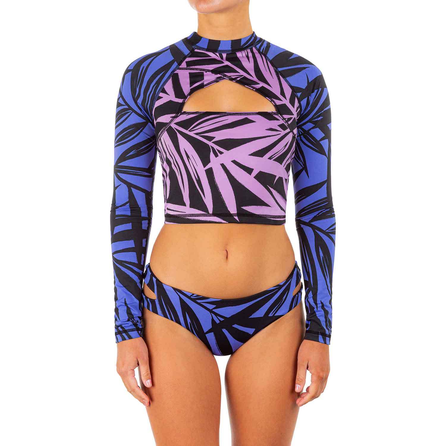 HURLEY Women s Mystic Leaves Cropped Rash Guard hurley-women-s-mystic-leaves-cropped-rash-guard