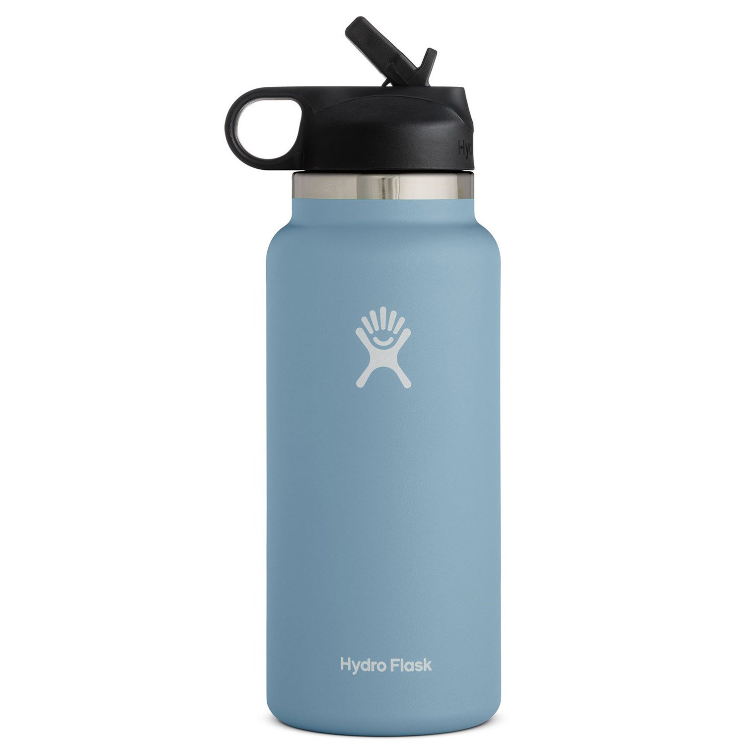 Hydro Flask 32 oz Special Edition WATER BOTTLE w FLEX Boot STRAW Lid BASIN  Blue