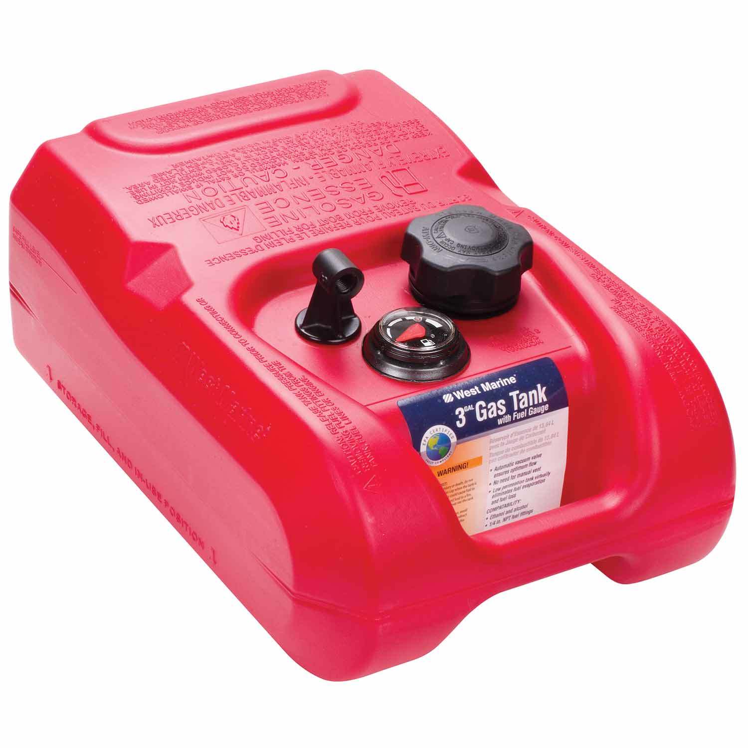 WEST MARINE 3 Gallon Low Permeation AboveDeck Fuel Tank West Marine