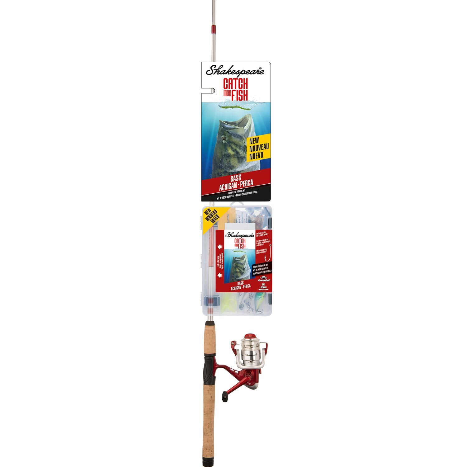 catch more fish pole Fish Surf Pier 7 Foot Spinning Kit With Shakespeare Catch More Fish fishing kits Shakespeare Catch More Fish Surf/Pier