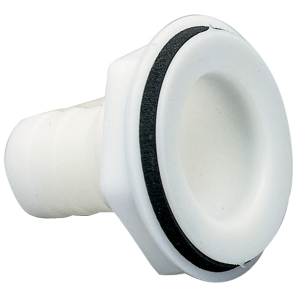 FORESPAR 1 1/4" Straight Plastic Drain Fitting, Fits 3/4" Hose West