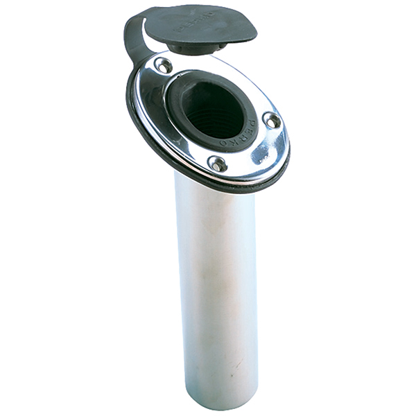 PERKO Flush-Mount Stainless Steel Flange Rod Holder
