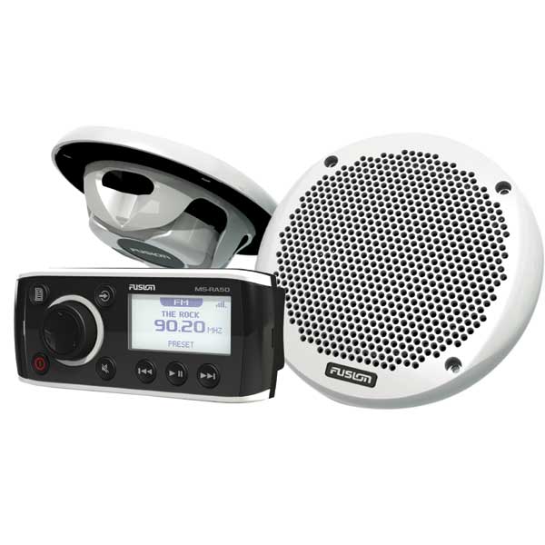 FUSION MSRA50 Stereo/MSEL602 Speaker Package West Marine