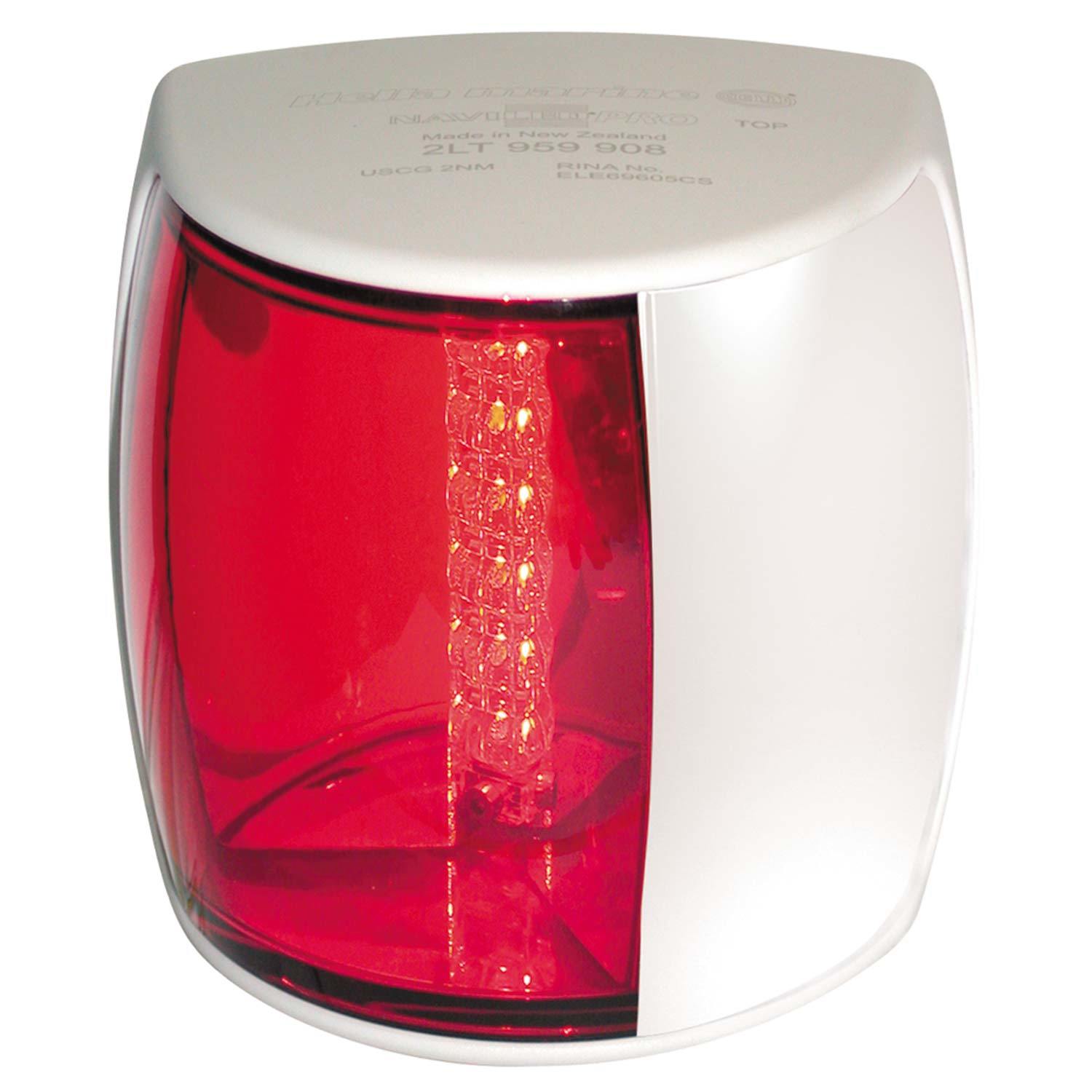 Hella Marine NaviLED PRO Port Navigation Lamp - White Shroud - Red Lens - 3NM main image 1