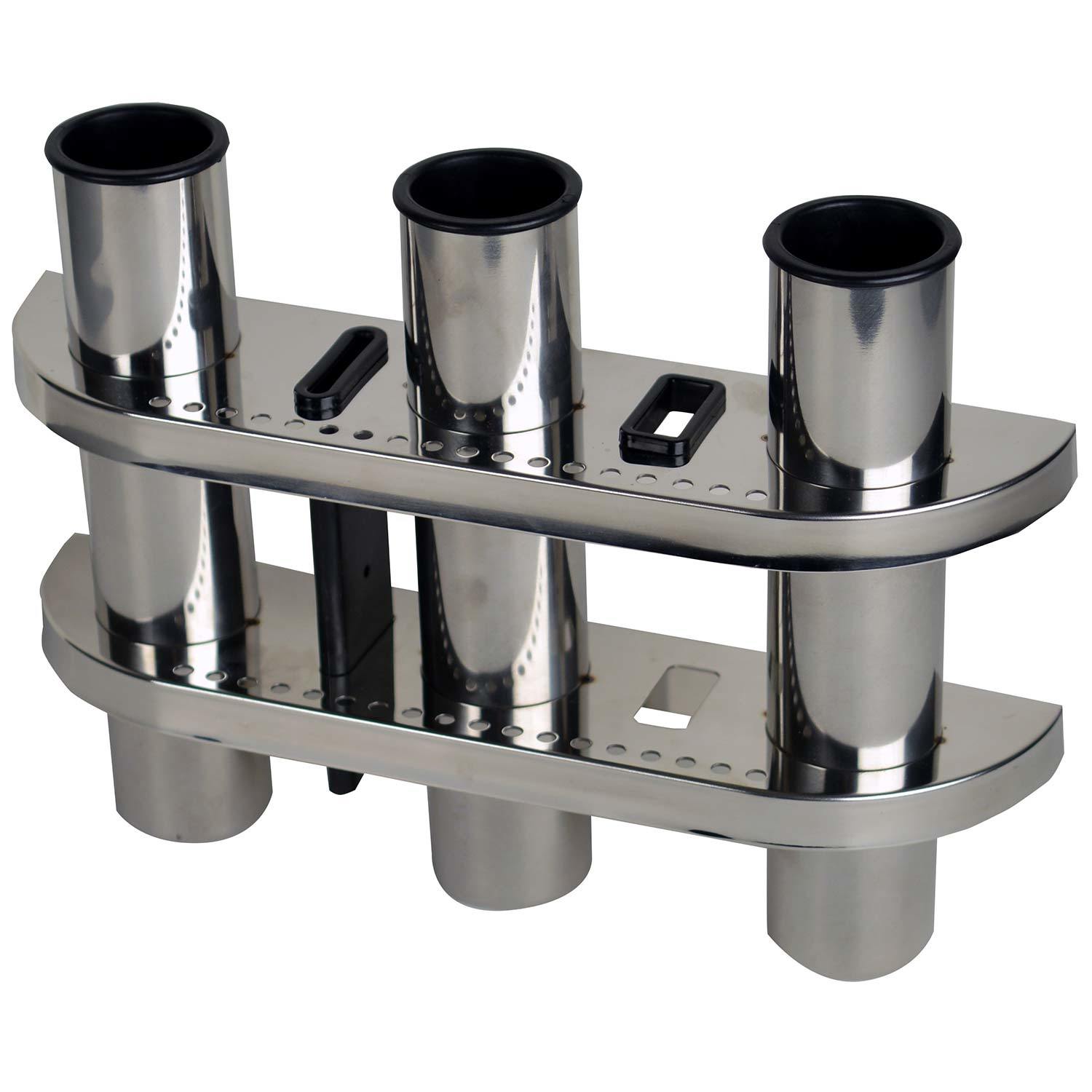 C E SMITH Stainless Steel Triple Rod Holder and Organizer West Marine