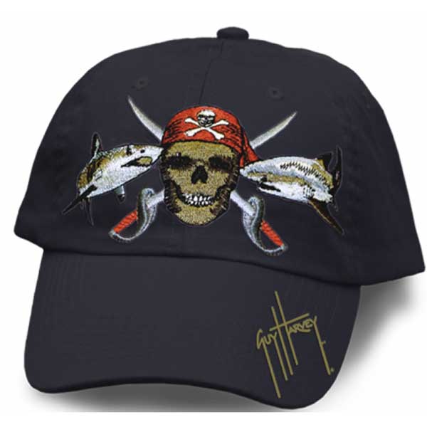 GUY HARVEY Pirate Shark Youth Hat, Black