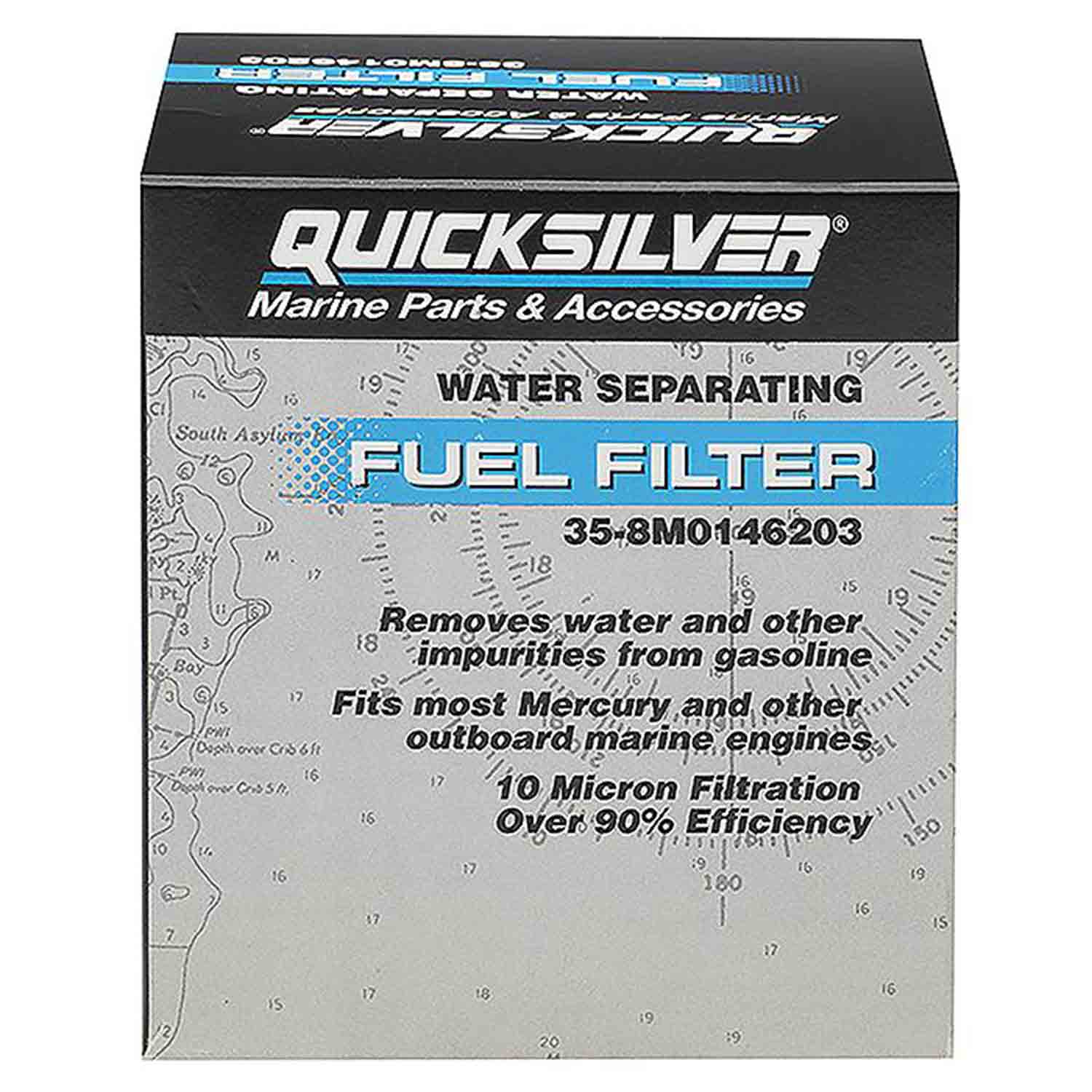 QUICKSILVER 8M0146203 Water Separating Fuel Filter, 10-Micron 