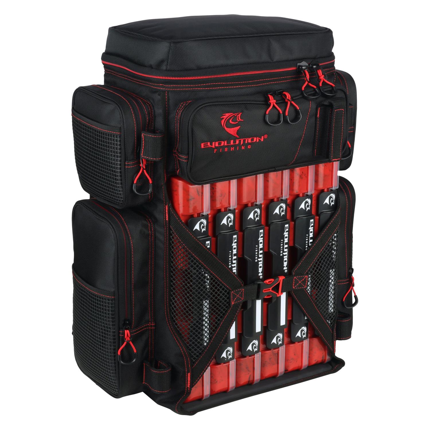 EVOLUTION OUTDOOR Drift Series 3700 Tackle Backpack with Rod