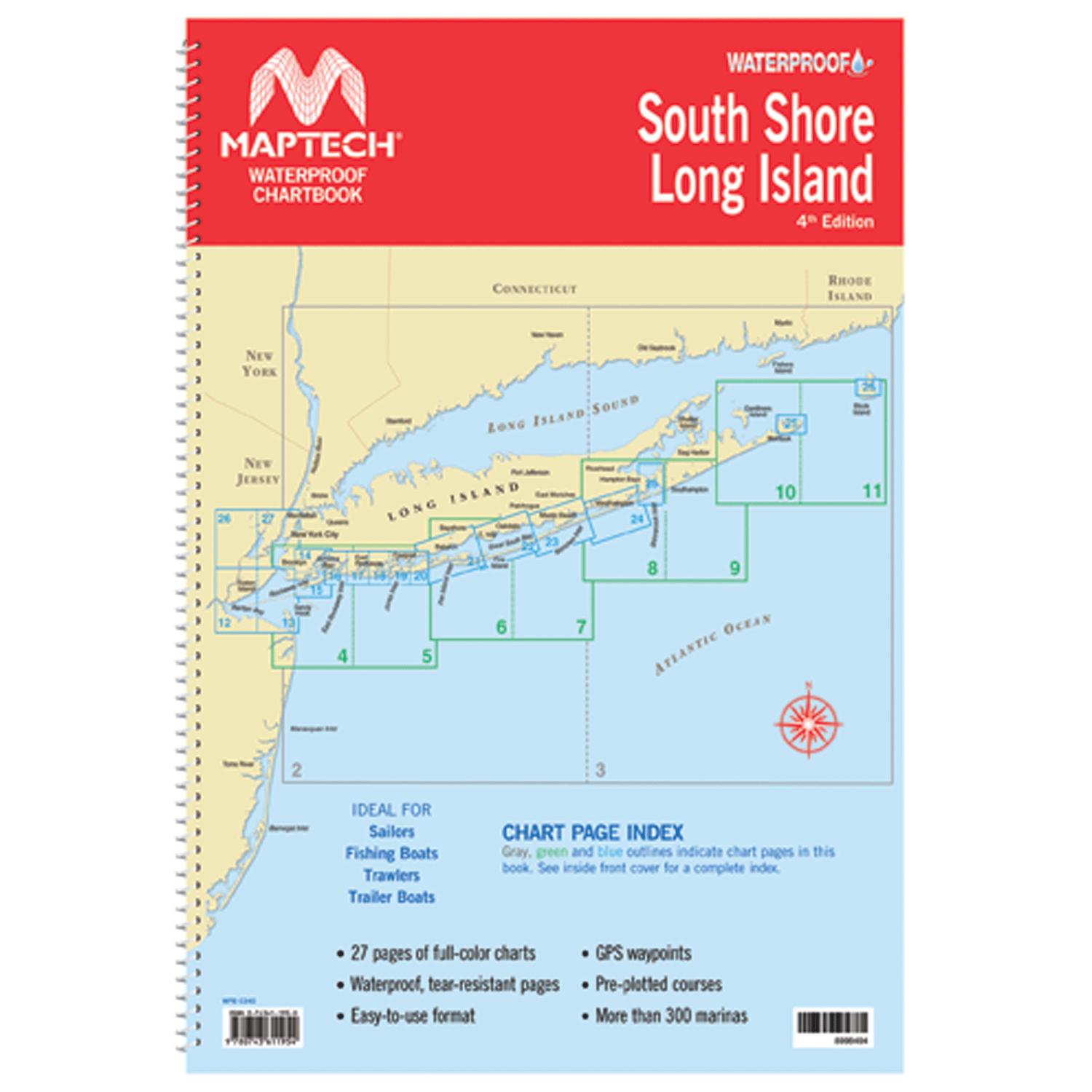MAPTECH WPB034004WMDS Waterproof Chartbook South Shore Long Island
