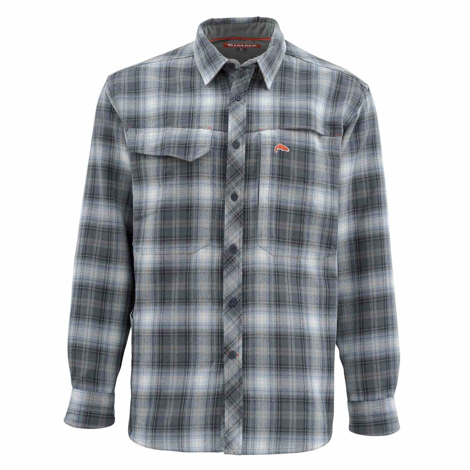 Chemise Flanelle SIMMS Pour Homme - Taille M - Motif Carreaux Forêt/blanc - Occasion Parfaite