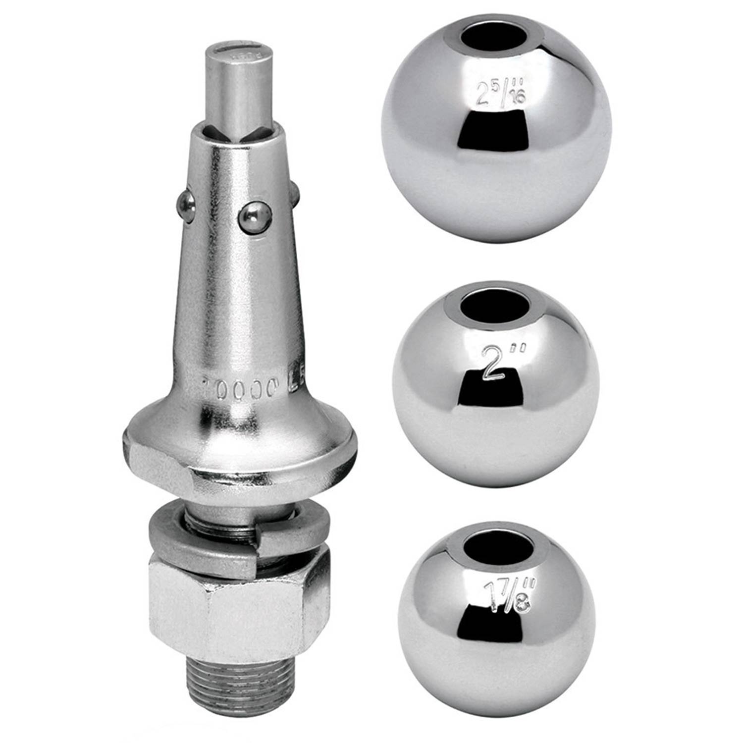 FULTON WINCHES Interchangeable Trailer Hitch Ball with 1 7/8", 2" and 2 5/16" Balls West Marine