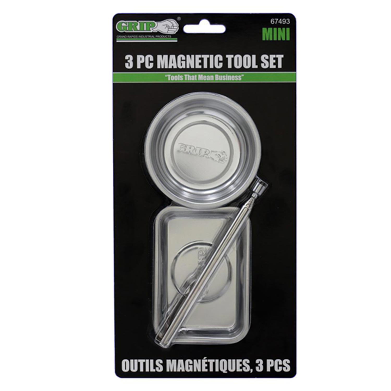 GRIP ON TOOLS 3 Piece Pick Up Tool Set