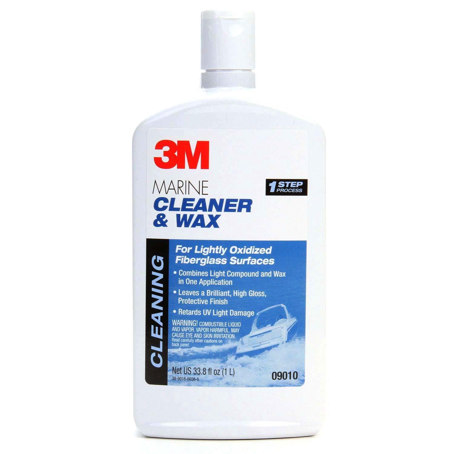 3M Marine 1Step Cleaner & Wax, Quart West Marine