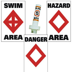 Taylor Made Products 46188 Sur-Mark Marker Buoy Label (Idle Speed