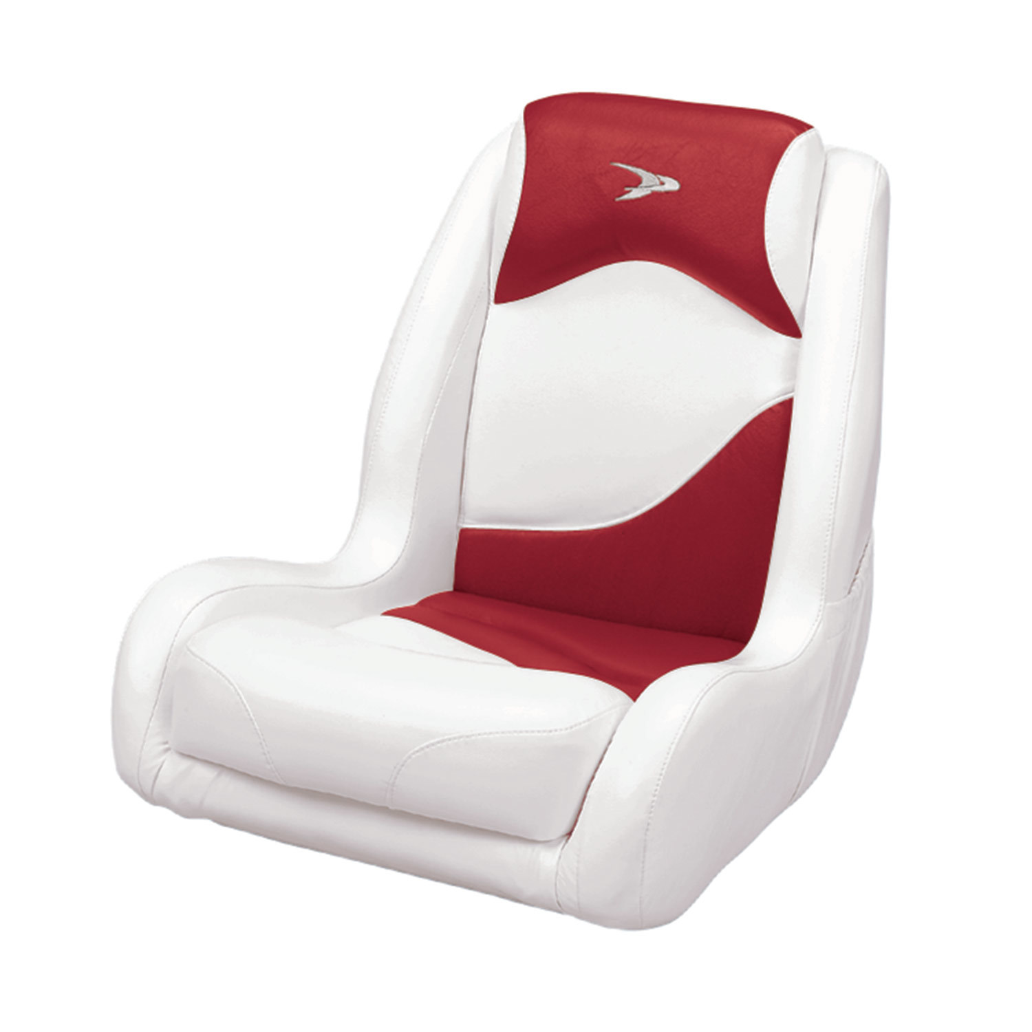 WISE SEATING White/Red Deluxe Bucket Seat West Marine