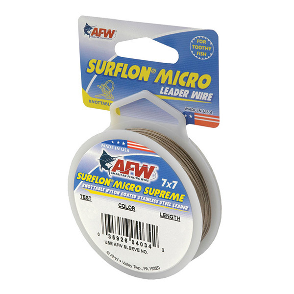 Fil De Pêche Acier Inox AFW Surflon 90 Lbs - 0.66mm - Env. 100 M