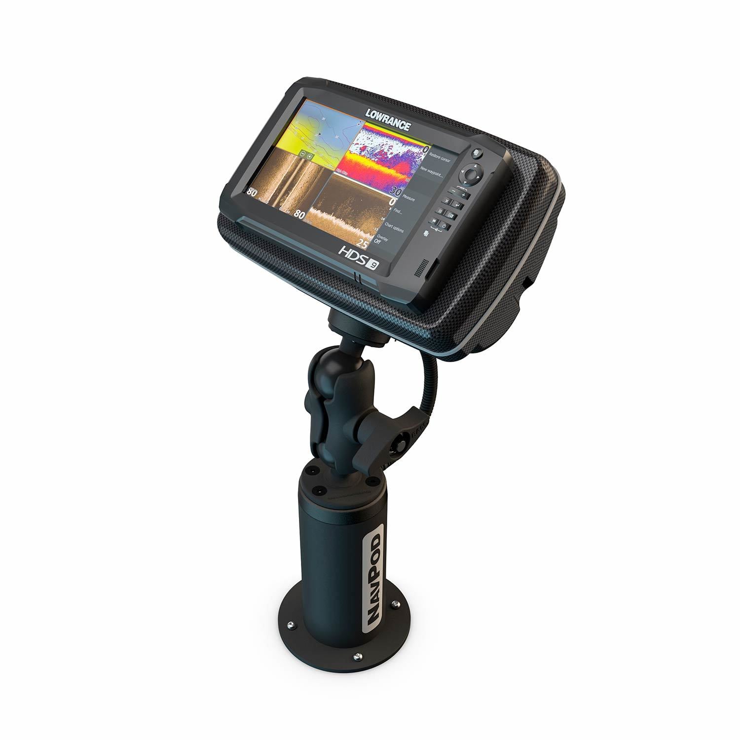 NAVPOD PedestalPod with RAM Mount Pre-Cut for Lowrance HDS-9 Gen2 Touch ...