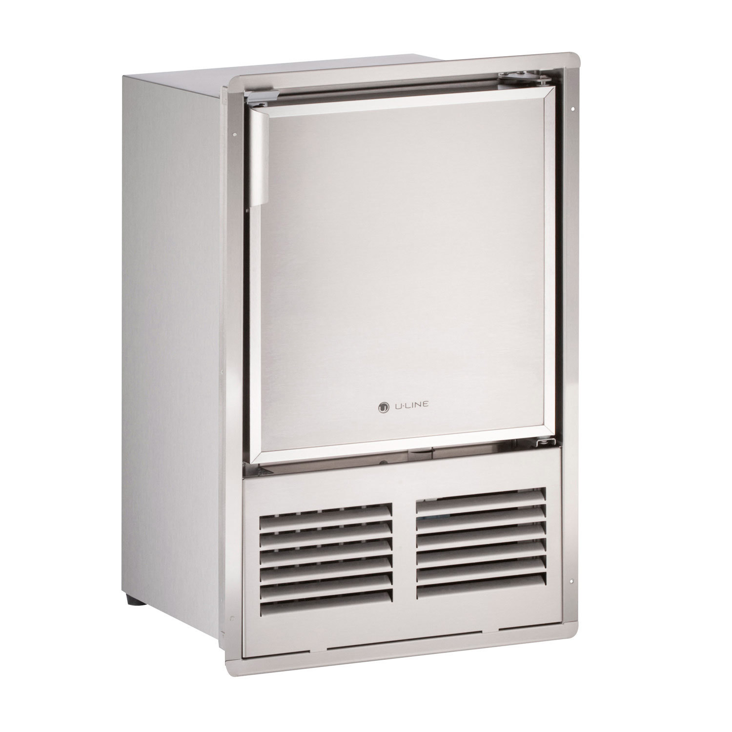ULINE 14" Stainless Marine Crescent Ice Maker, Flange Flush to Door