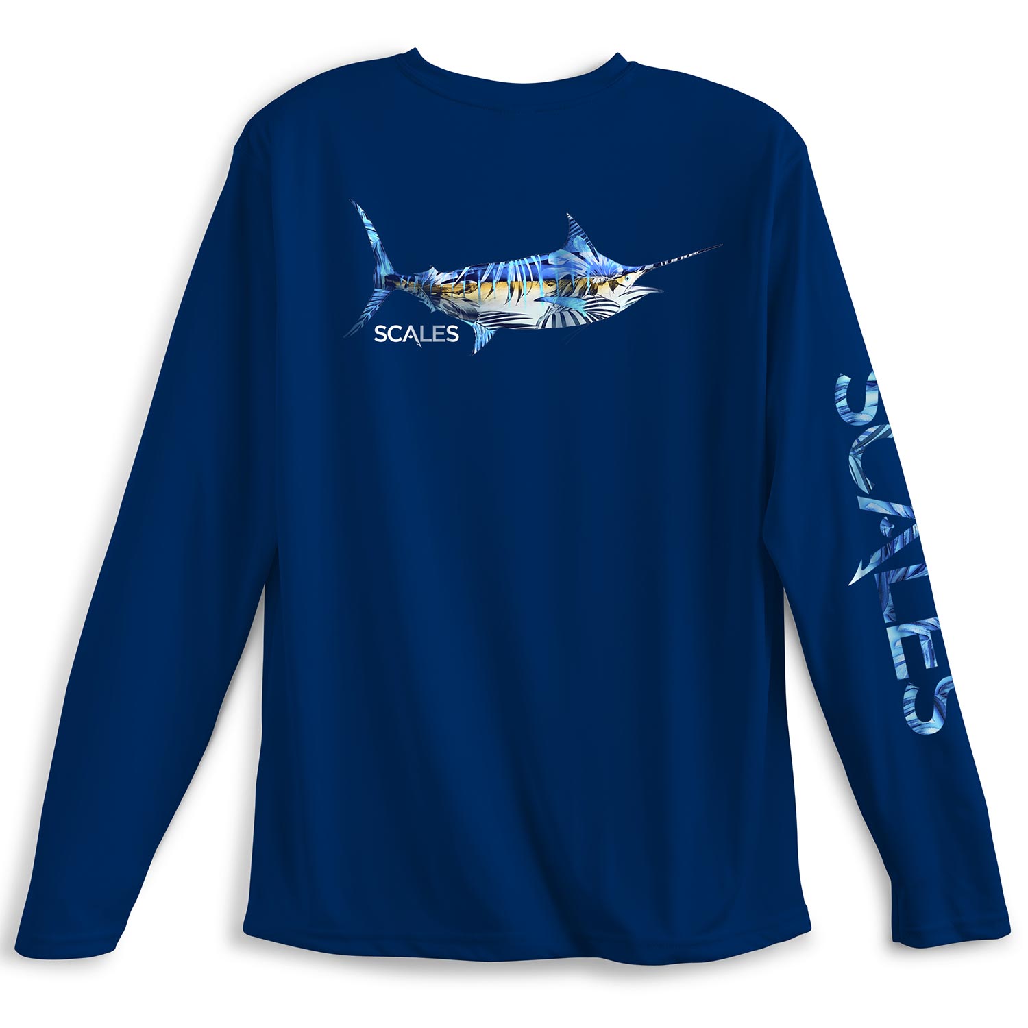 SCALES Men's Tropical Marlin Scales Pro Performance Shirt West Marine