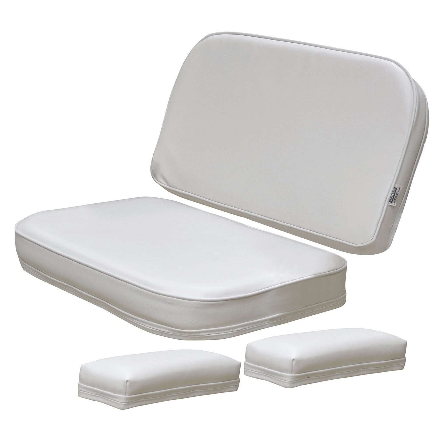 WISE SEATING Deck Chair Replacement Cushions and Arm Pads White West