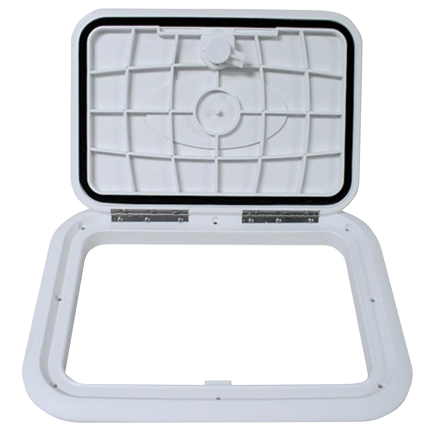 DPI Marine Flush Access Hatch Polar White – 11x19 Inch Watertight Deck Hatch For Boats, RVs, Outdoor Use