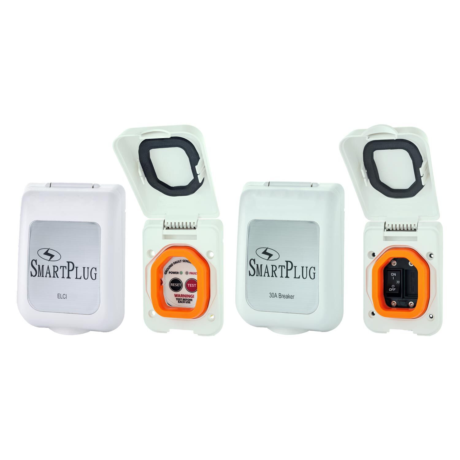 SMARTPLUG Combo Kit w/ELCI Sensor & 30A Breaker, Non-Metallic Door