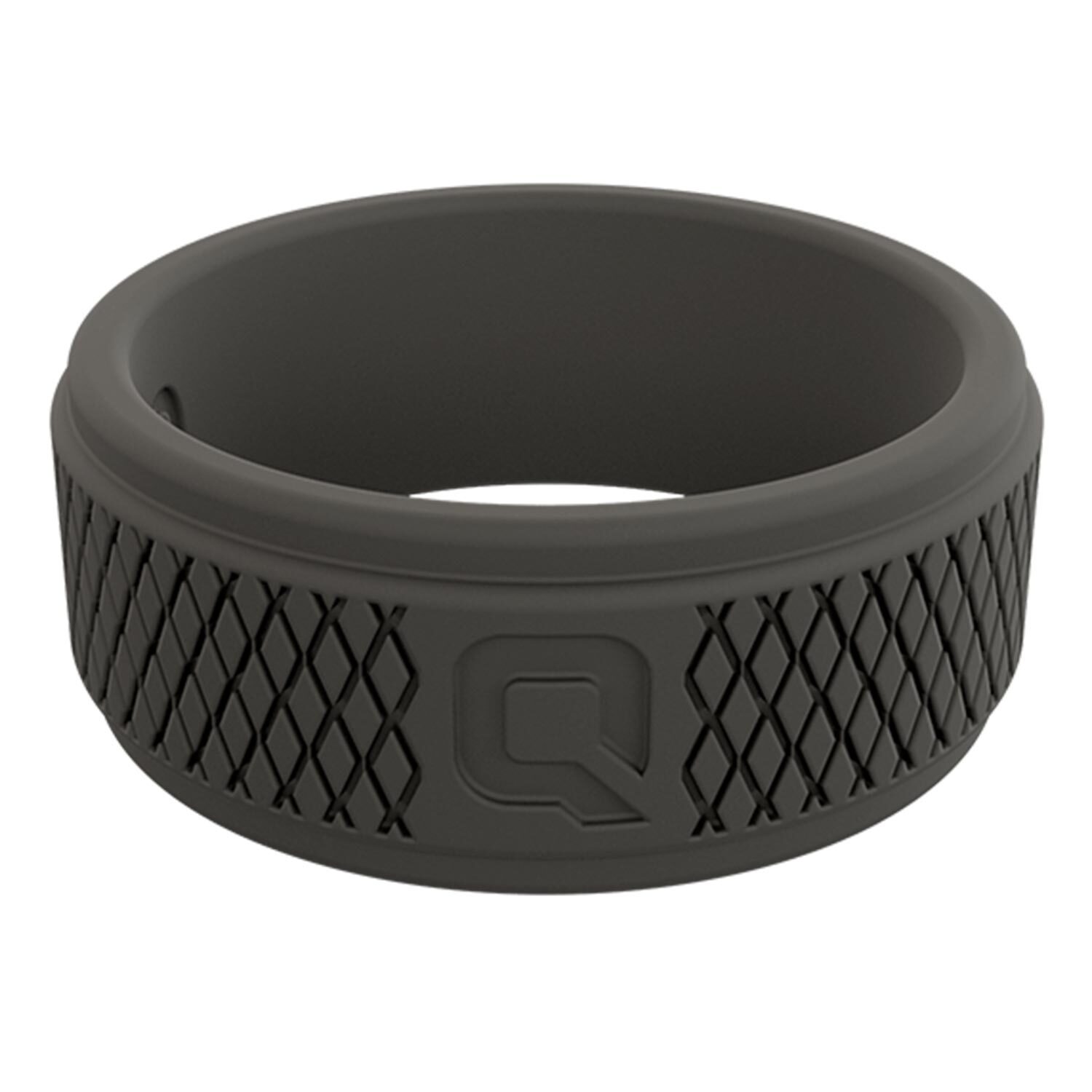 Qalo Men Qalo Crosshatch Ring Qalo Men's Crosshatch DarkGrey