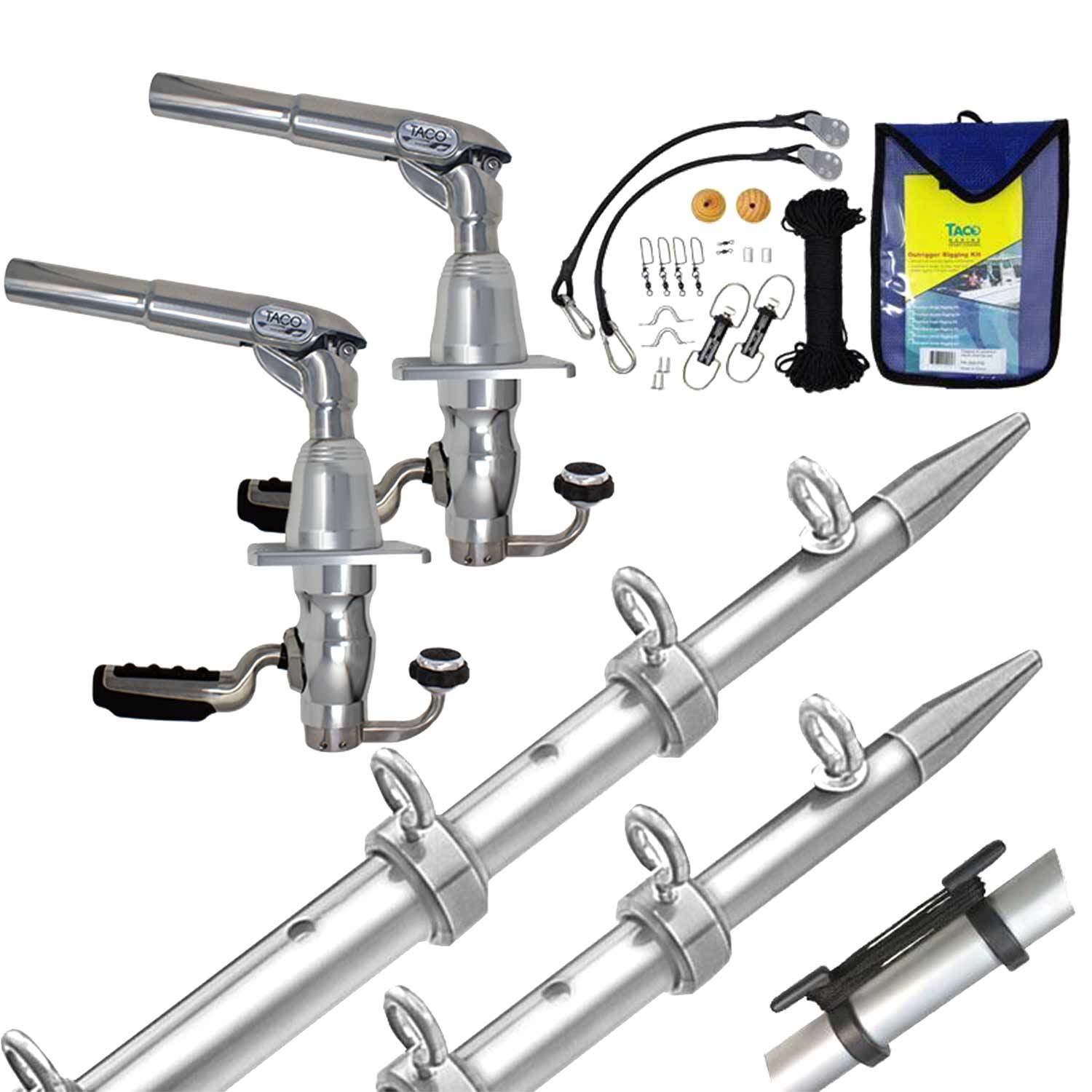 TACO MARINE 18' Grand Slam 390 Outrigger Kit, Silver/Silver West Marine