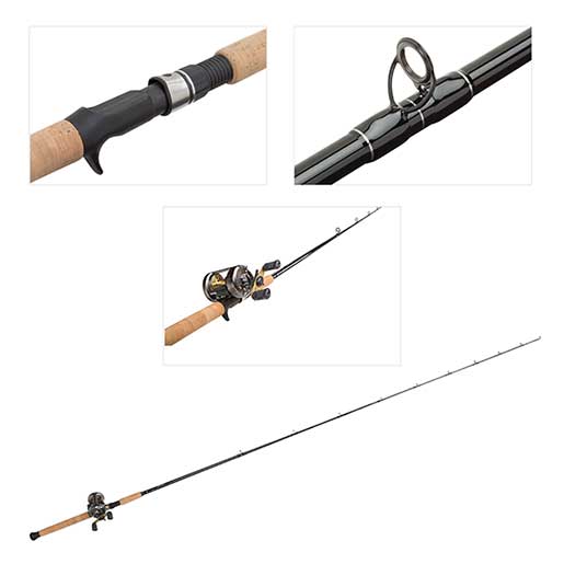 BLACKTIP 7' Baitcaster Rod with CVL-400 Reel Combo, Medium Heavy Power